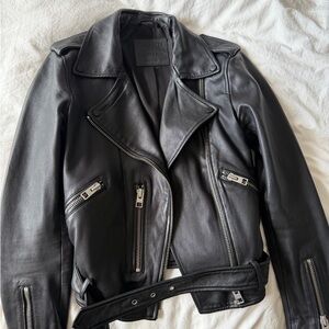 All Saints Balfern Black Leather Jacket